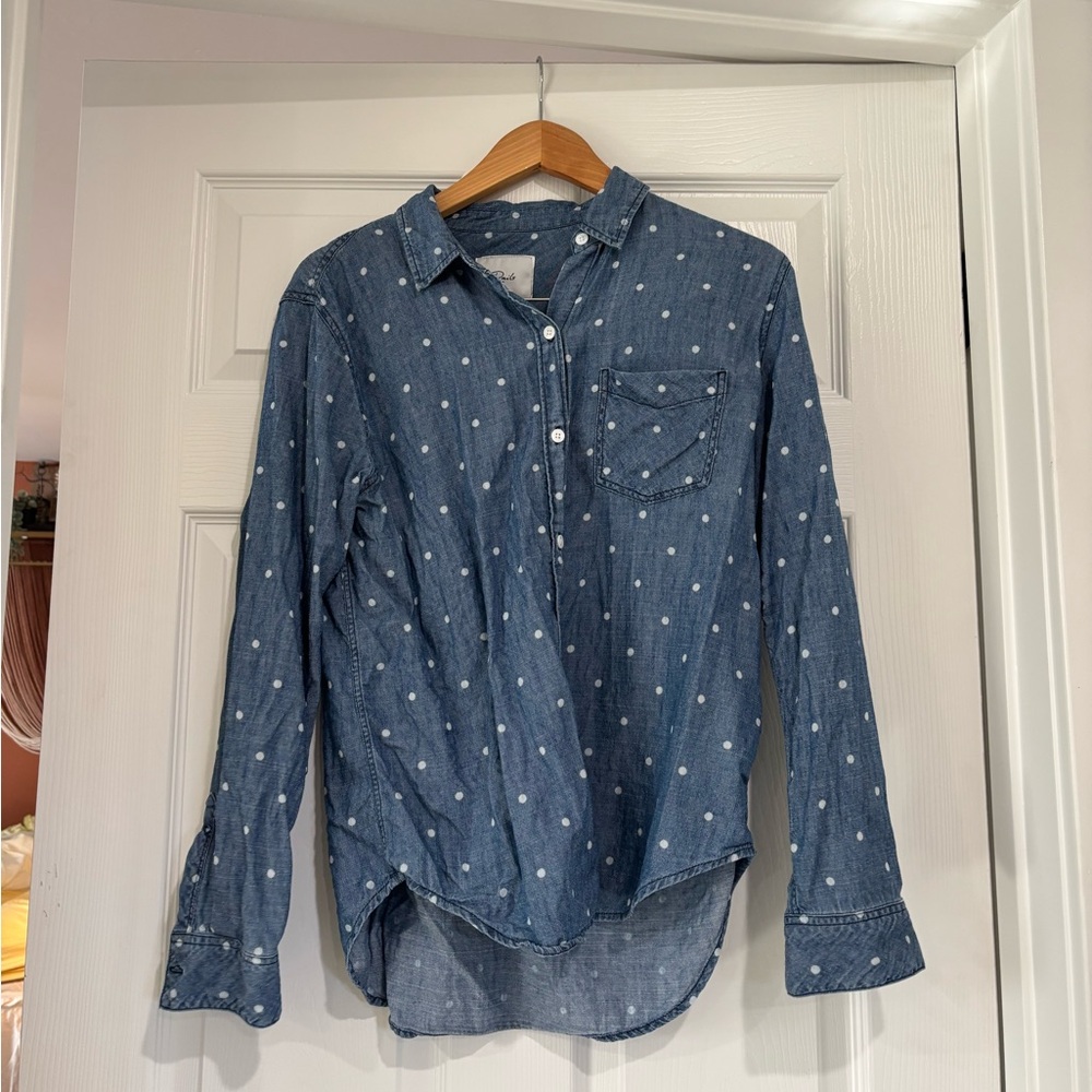 Rails Blue Polka Dot Women's Top - Picture 5 of 10